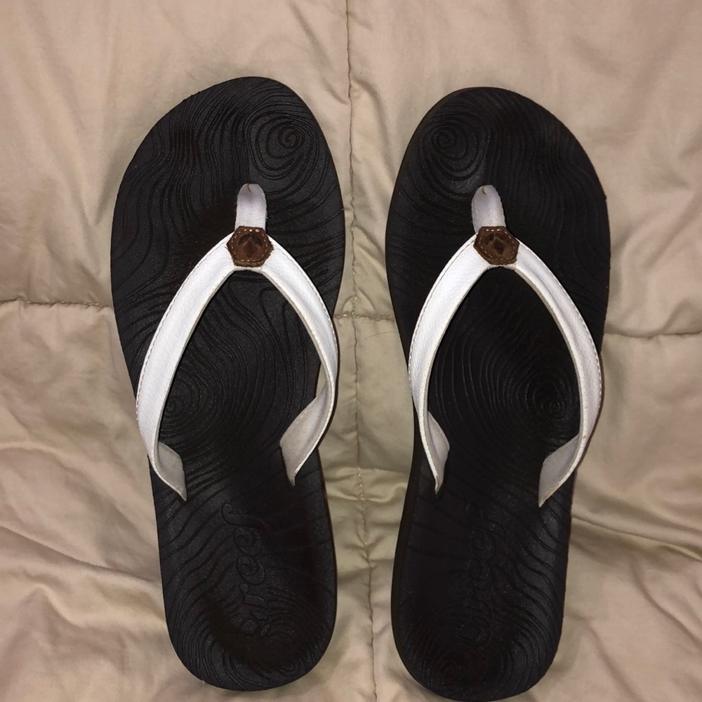 Reef SZ. 8 White Zen Flip Flops